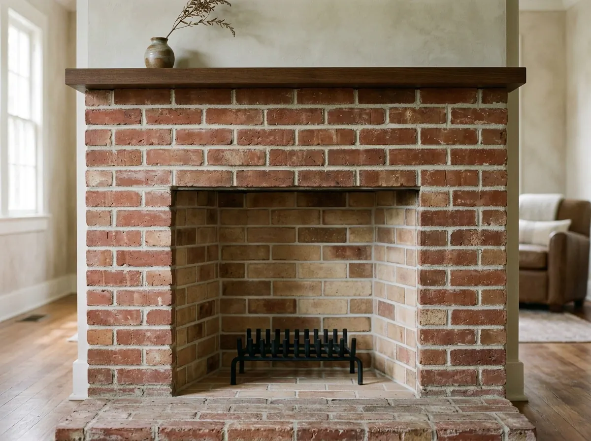 Firebox restored to brick: completed chimney work in Baton Rouge
